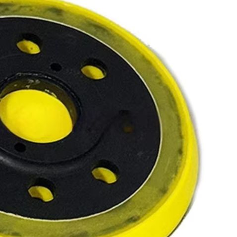 Power Tools Yellow And Black - 5-дюймовый 8-отверстный полиуретановый подкладочный диск для