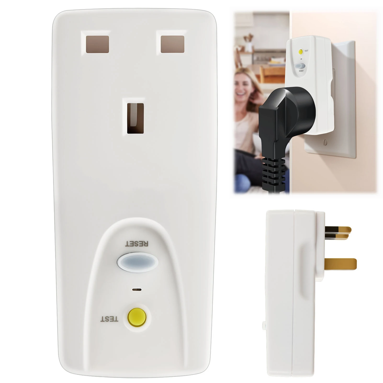 Power Tools Uk - Безопасный адаптер RCD с вилкой RCD,