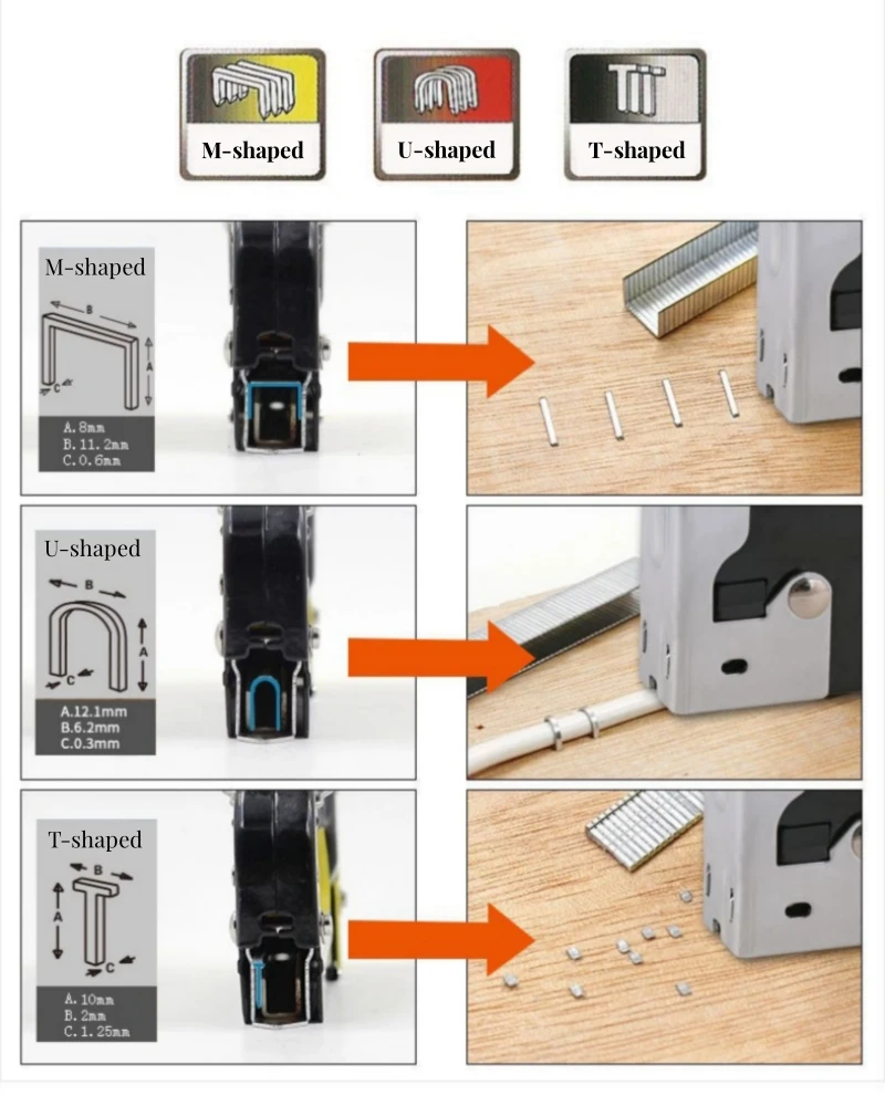 Скобы 8 мм 10 мм 12 мм для эле – обзор и цена Staple Gun Electric