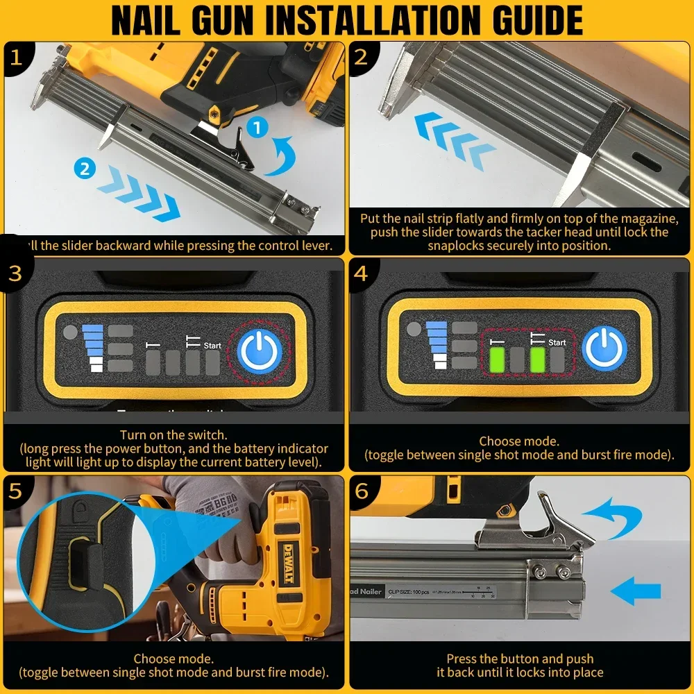 Для аккумуляторного гвоздезаби – обзор и цена Nail Gun Brad